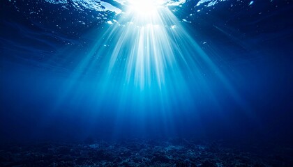 海底を照らす幻想的な光、幻想的な背景画像、綺麗