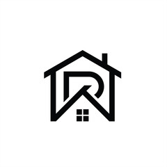 Letter RW or Letter R which can be used for building construction management logos