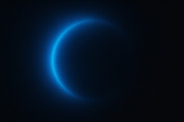 Celestial Blue Arc: A mesmerizing arc of vibrant blue light illuminates the inky blackness of space, suggesting a celestial event or a futuristic energy field.