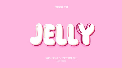 3D text effect style gummy, editable text effect