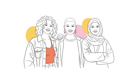 Three friends enjoying a delightful outdoor gathering with a touch of relaxation and connection