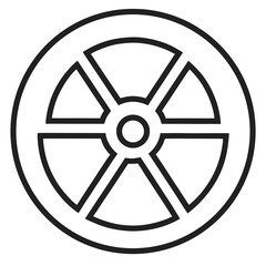 Fototapeta premium Nuclear Energy Icon – Simple Vector on White
