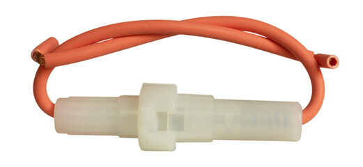 Inline fuse holder with orange wires