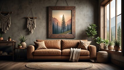 Fototapeta premium Sunrise Mountain Landscape Photography Print for Home Decor
