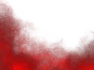 Red smoke is spreads from below, transparent background illustration drawn on a tablet, used for graphic design.