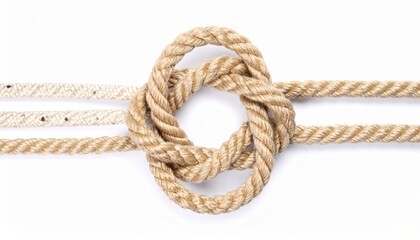  Rope knot on a white background