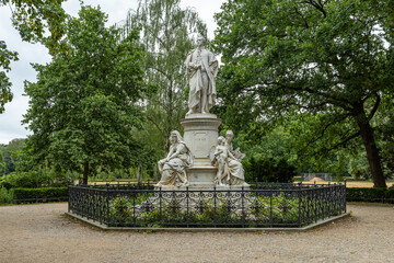 Fototapeta premium Goethe Monument in the Tiergarten, Berlin, Germany