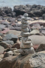 cairn-shaped pile of stones