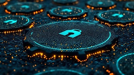 Abstract digital security concept.