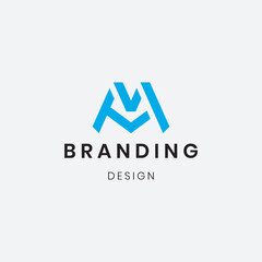 Modern Letter M logo template designed