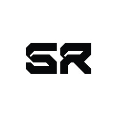 SR monogram logo design letter text name symbol monochrome logotype alphabet character simple logo