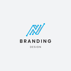 professional Letter N logo template