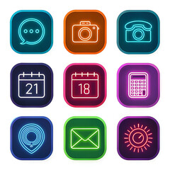 set of icons for web