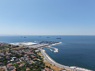 Aerial view of the area