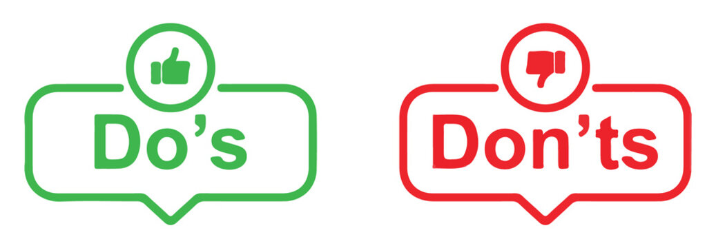 Simple "Do's" and "Don'ts" List Icons