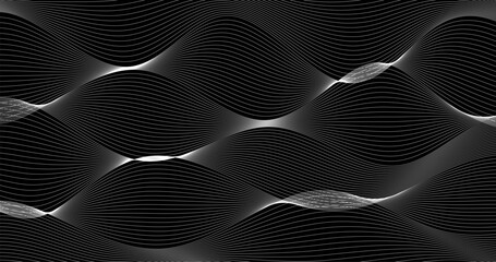 White Abstract wavy Black background  Vector illustration Texture Design