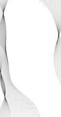 Abstract Black wave line on white background Modern technology background Vector illustration Vertical Design