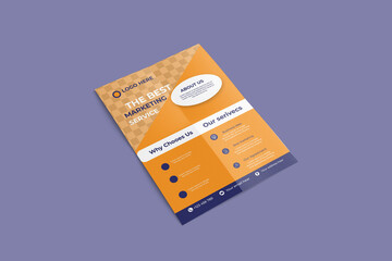 vector illustration of an abstract corporate flyer  design