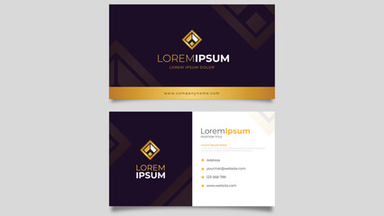 Fototapeta premium Modern Minimalist Business Card Template – Fully Editable EPS, Professional Corporate Business Card Design – Clean & Elegant, Classic Blue Business Card Template – CMYK, Ready to Print