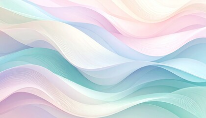 Fototapeta premium Abstract pastel waves background
