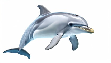 Obraz premium Dolphin leaping, side view