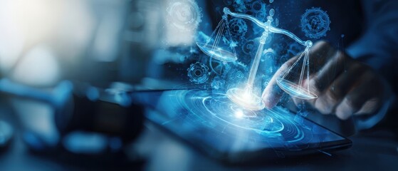 The Digital Scales of Justice in a Modern Legal Workspace