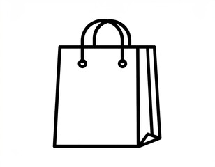 Simple shopping bag icon