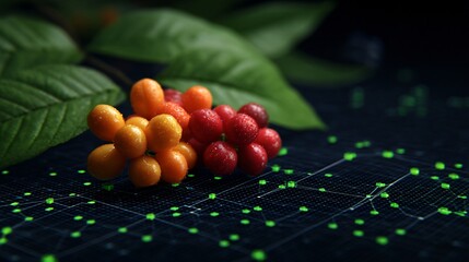 AI model predicting fruit yield using satellite imagery and environmental sensors