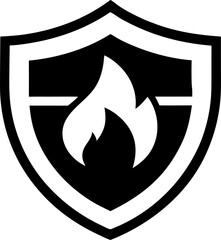 Obraz premium Digital Shield with Firewall Icon Vector Illustration