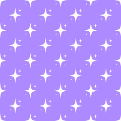 Fototapeta premium Retro Sparkle Stars on Purple Background