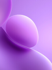 A rounded, pink digital illustration of an abstract shape on a purple background