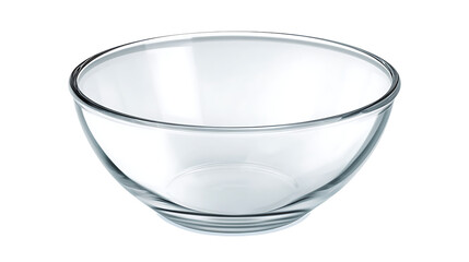 Empty glass bowl isolated .png