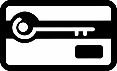 Keycard Access Icon Vector Illustration 