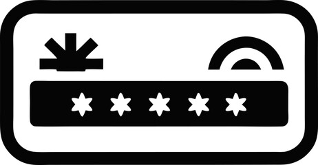 Password Field Icon Vector Illustration 