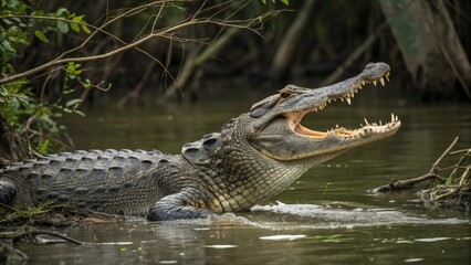 Fototapeta premium Alligator, sharp and realistic, Photo, Natural light