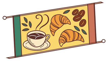 coffee beans croissant