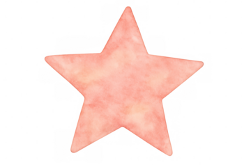 Soft watercolor pink star silhouette glowing against translucent backdrop, lending artistic flair and gentle visual appeal