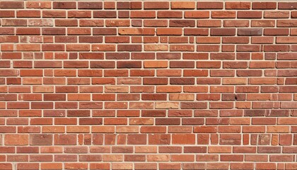 Red brick wall texture featuring a classic running bond pattern for construction