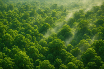 Atmospheric Lighting in a Dense Forest with Sunbeam Shafts and Ethereal Mist | Tranquil, Dreamlike Landscape