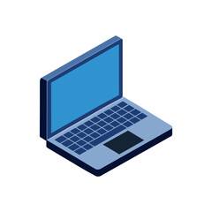 Vector perspective laptop icon with a simple and professional look and geometric design
