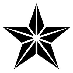 Star Icon Single vector shilhouette  