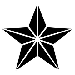 Star Icon Single vector shilhouette  