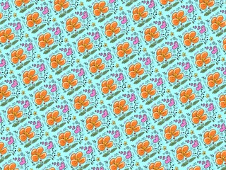 seamless pattern with flowers