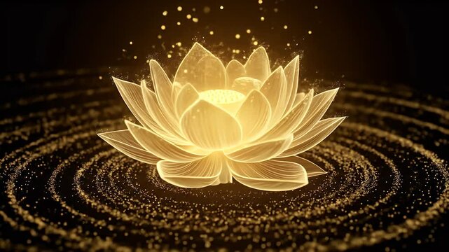 Golden Lotus Bloom: Spiritual Enlightenment