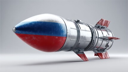 Russian missile with flag