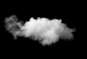 Ethereal white fog drifts across a stark black backdrop, creating a mysterious, isolated cloud,  illustration,  contrast