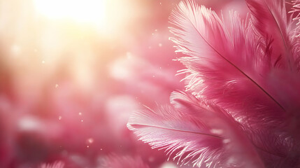 Naklejka premium Close-up of Delicate Pink Tulip Petals in Sunlight