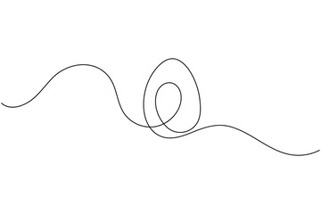 Obraz premium Simple easter eggs illustration in one continuous line art style isolated on white background