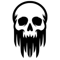 Ghost skull silhouette