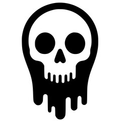 Ghost skull silhouette